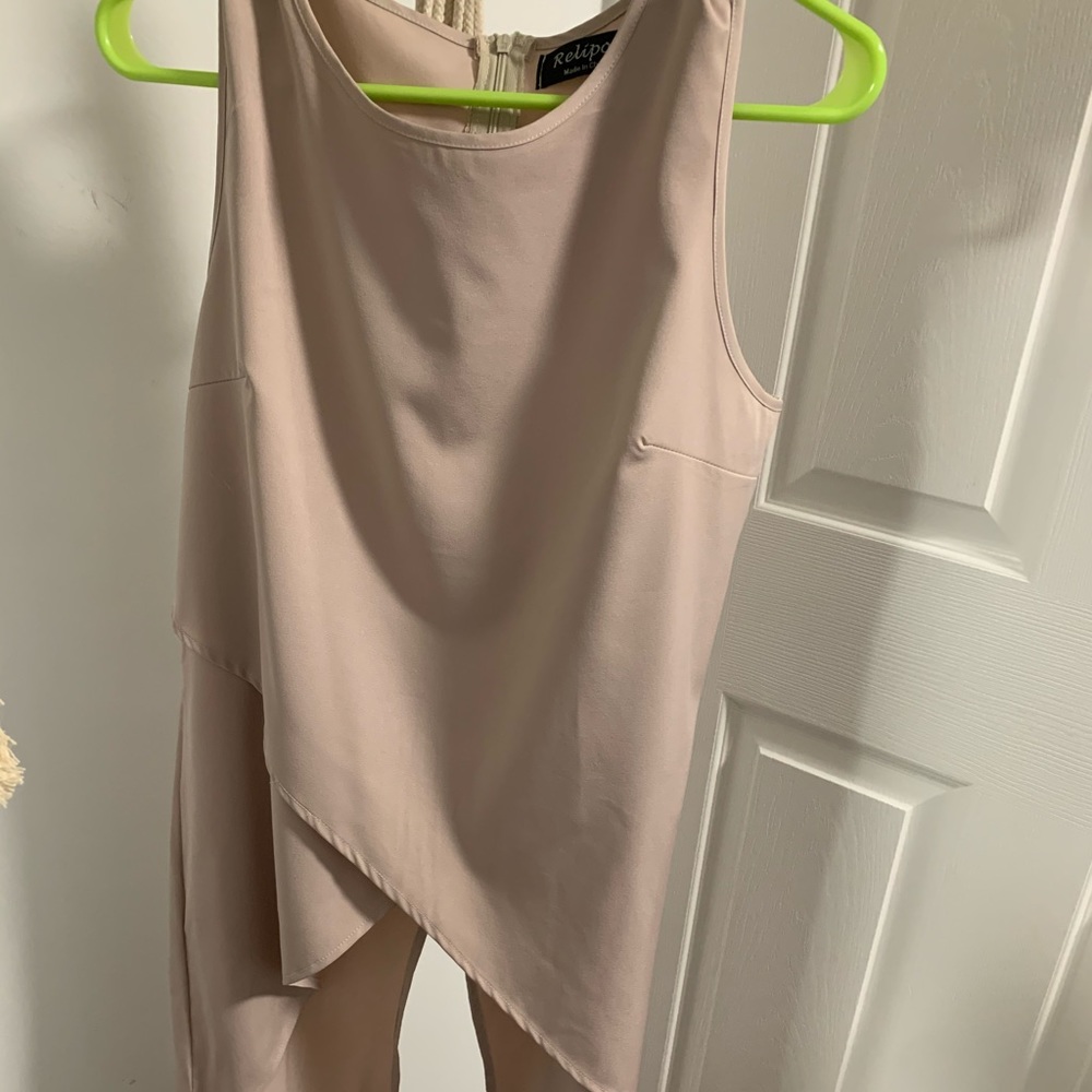 Relipo crossed tan blouse